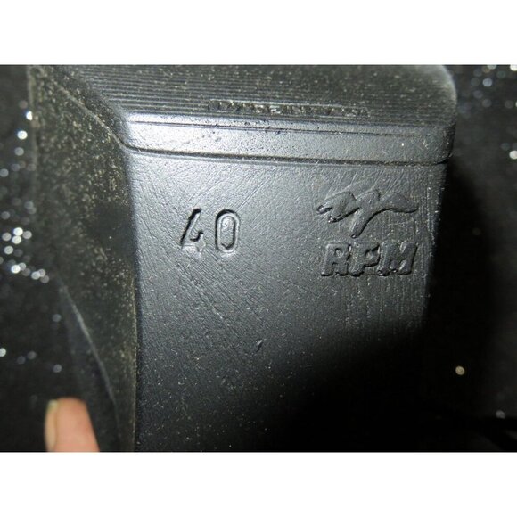 Nikta Black Suede Stacked Chunky Heel Platforms NIB available in sizes 9 and 10 - Picture 10 of 13